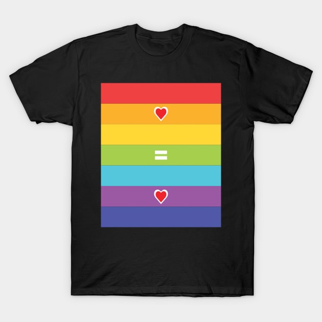 Gay Pride Love is Love LGBT Awareness T-Shirt by Sharply